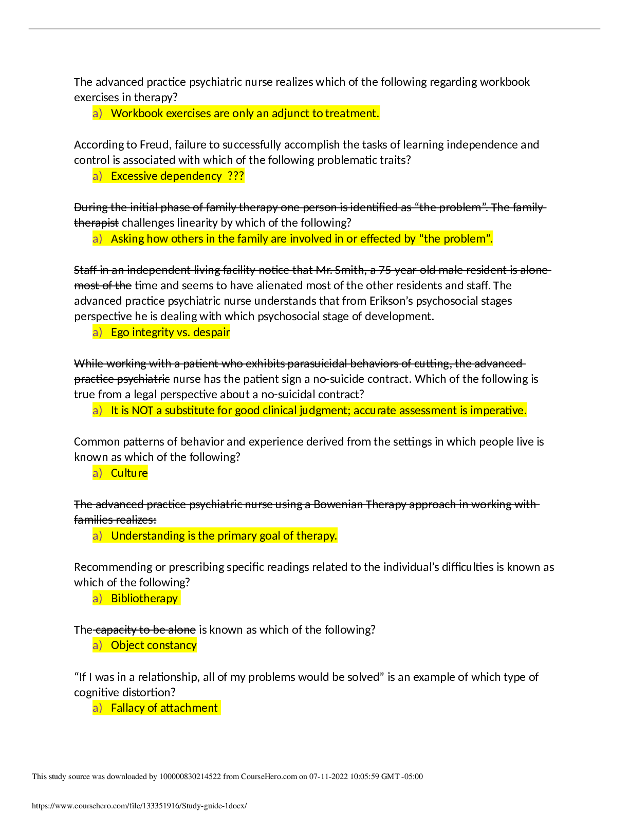 Preview image of NRNP 6645 Study guide 1 2022 document